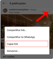 Copiar link Instagram